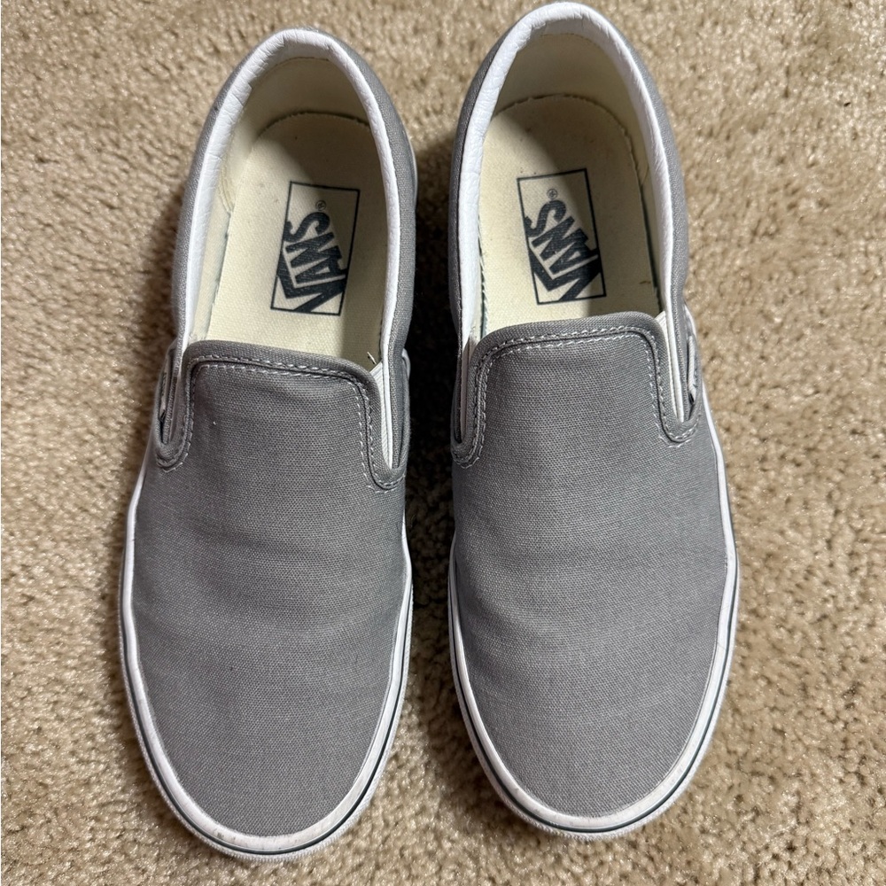 Vans Kids Classic Gray Slip-On Sneakers